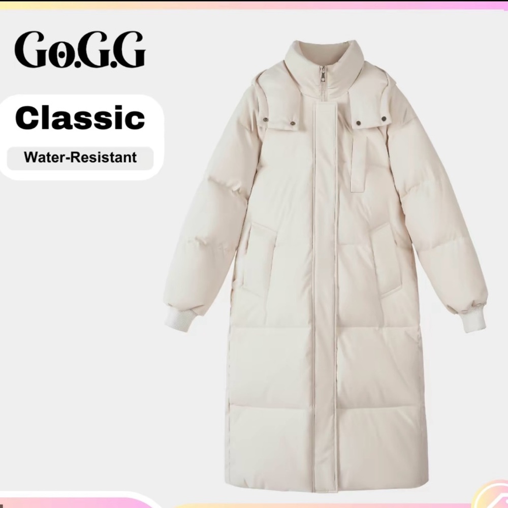 Go G.G. Classic Long Hooded Puffer Coat